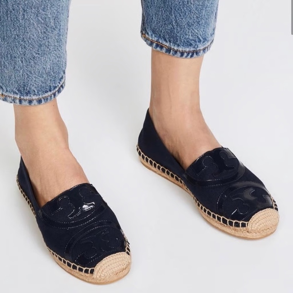 Tory Burch Poppy Espadrilles size 8 black
